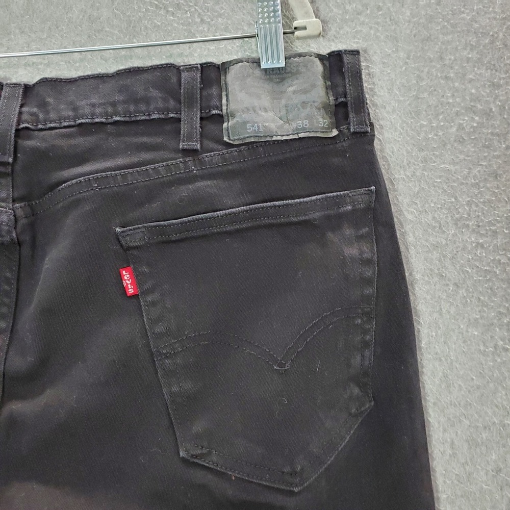 Levi's 541 Men Jeans 38x32 Black Denim‎ Straight Mid Rise Pockets (38x30) - Picture 7 of 10